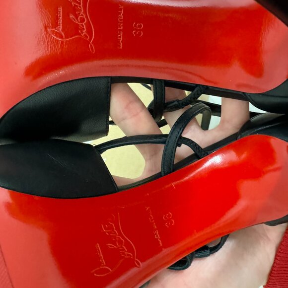 Christian Louboutin Holly Alta 120 black size 36 strappy platform sandals - Picture 2 of 13